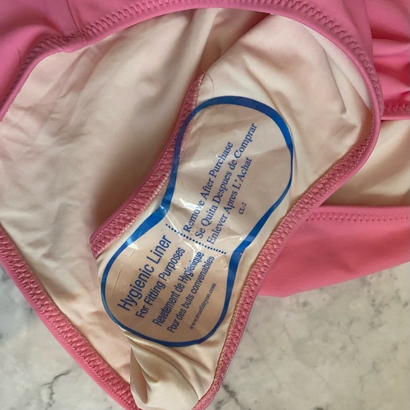 SOLID & STRIPED PINK SWIMWEAR *NWT* SizeM Braided Straps & Backless Detailing - Picture 9 of 14